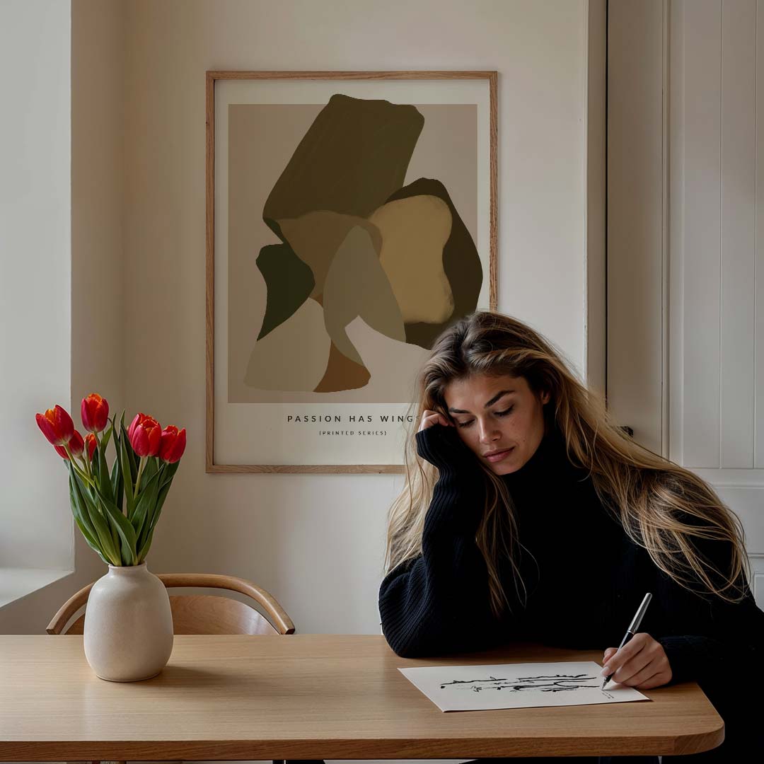 Abstrakte Passie Print Poster-WallArtistic