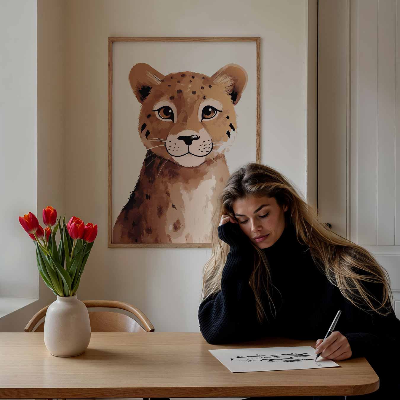 Schattige Cheetah Poster
