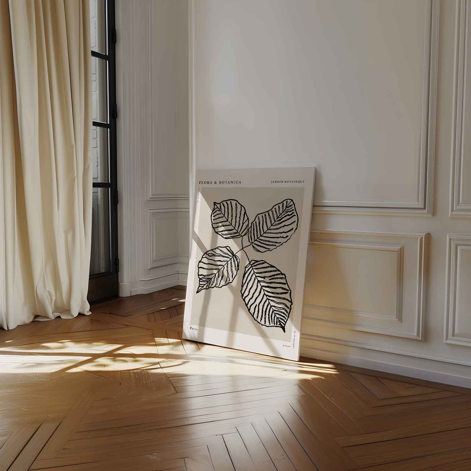 Botanische Bladkunstprint Kunstwerk-canvas-dibond-plexiglas-wanddecoratie-WallArtistic