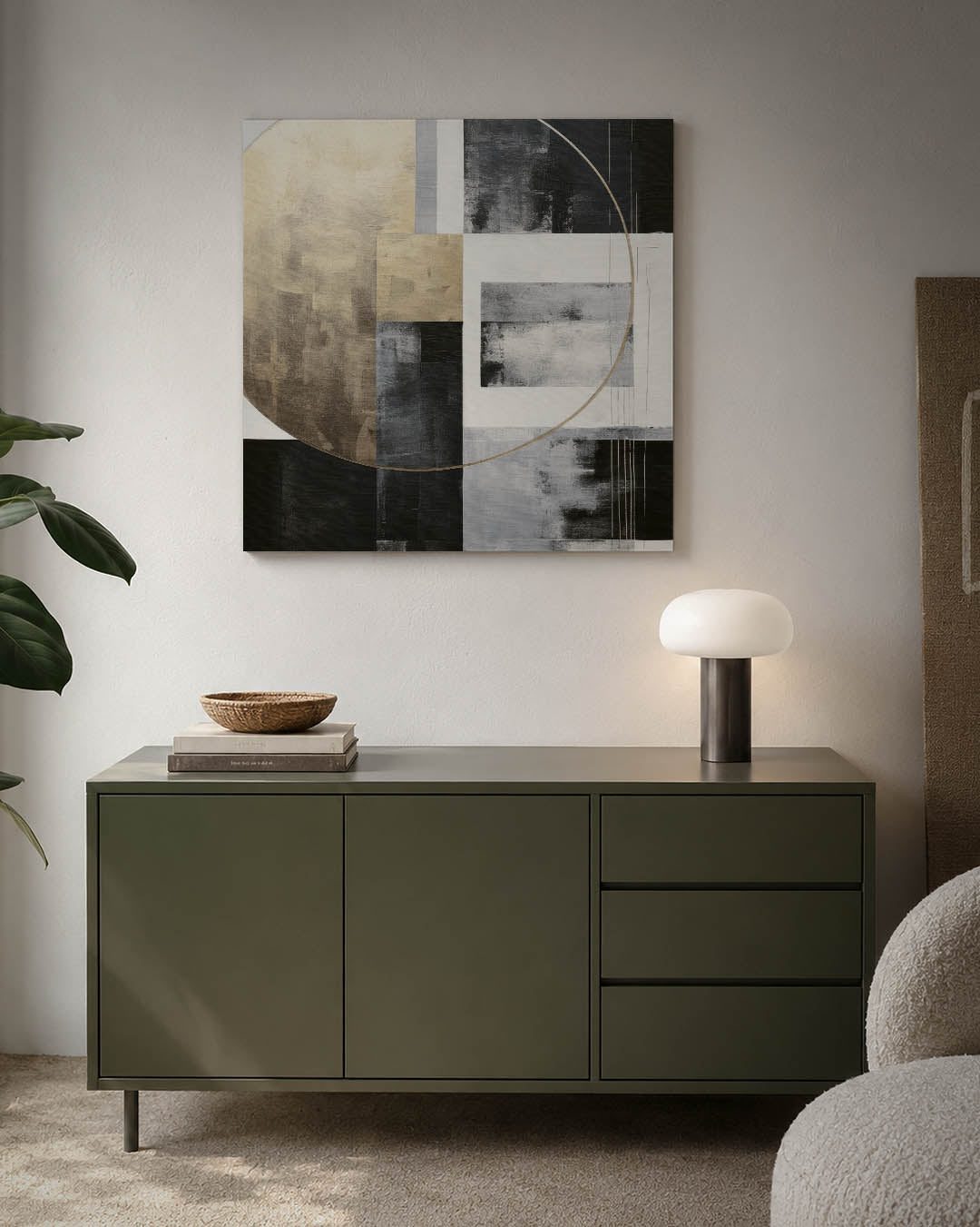 Geometrische vormen compositie Kunstwerk