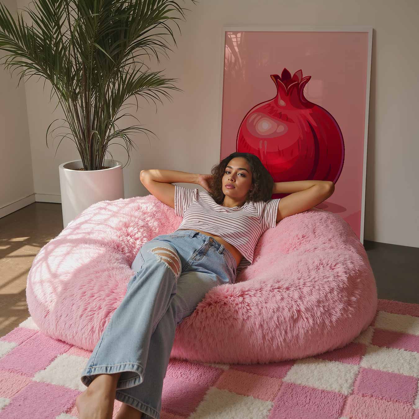 Stijlvolle Granaatappel Illustratie Poster-WallArtistic