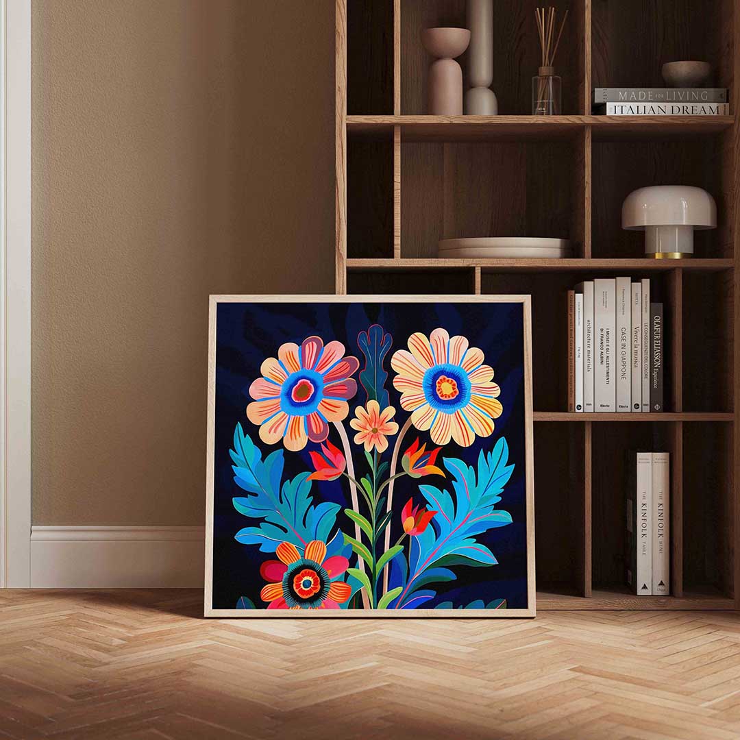 Bloemen en bladeren Poster