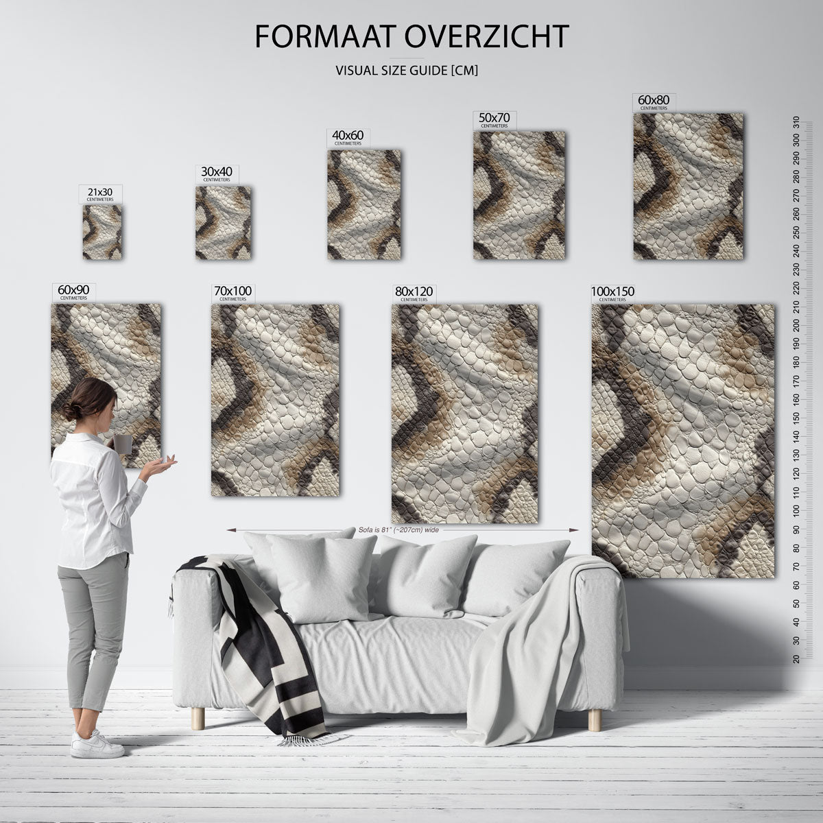 Reptieltextuur Poster