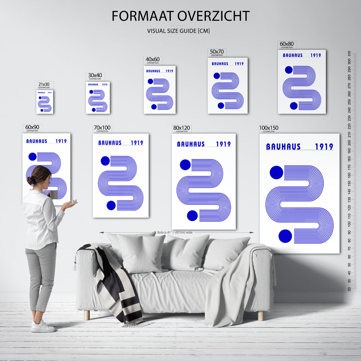 Lijnen en vlakkenspel Poster