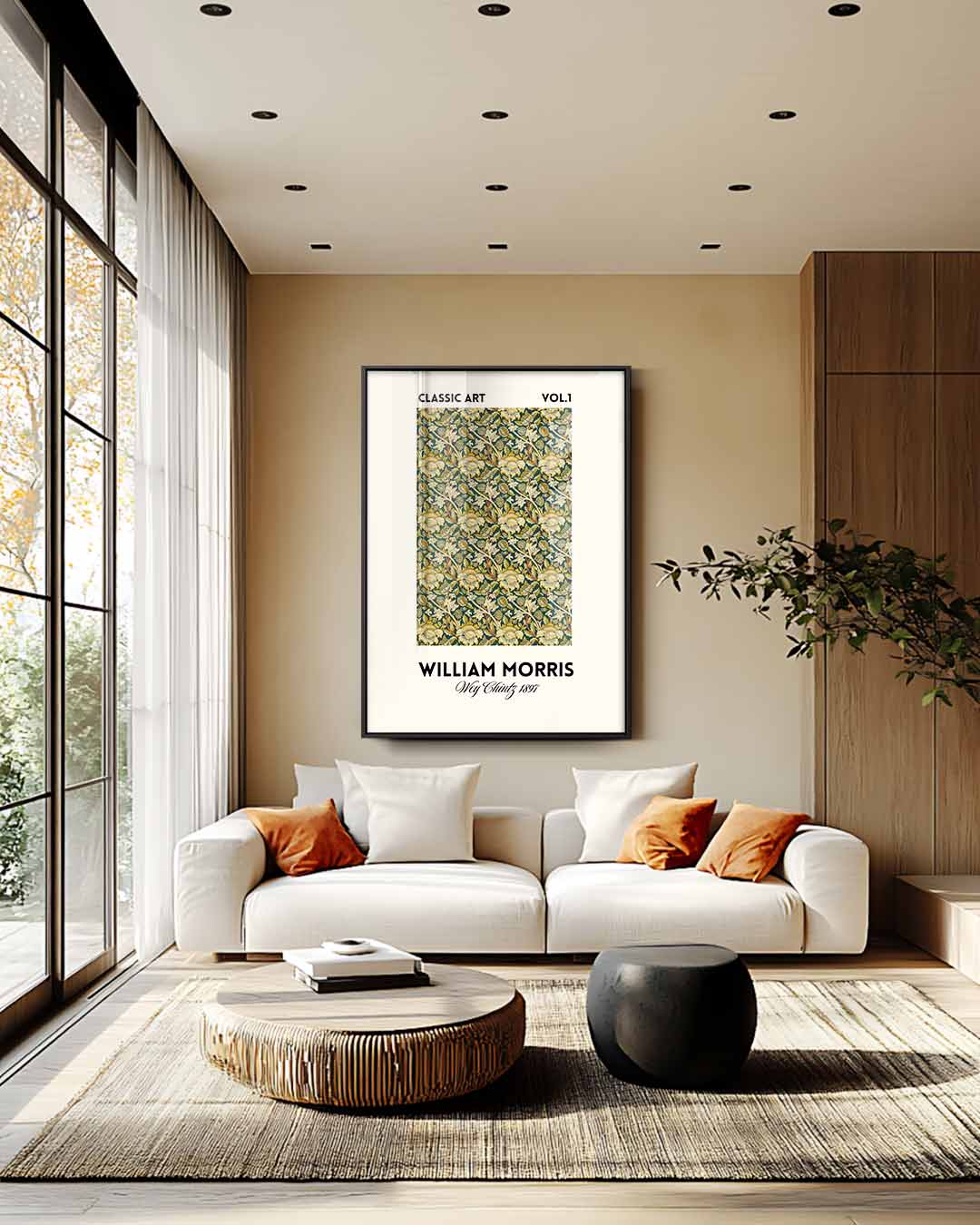 Bloemenpracht van William Morris Kunstwerk-canvas-dibond-plexiglas-wanddecoratie-WallArtistic
