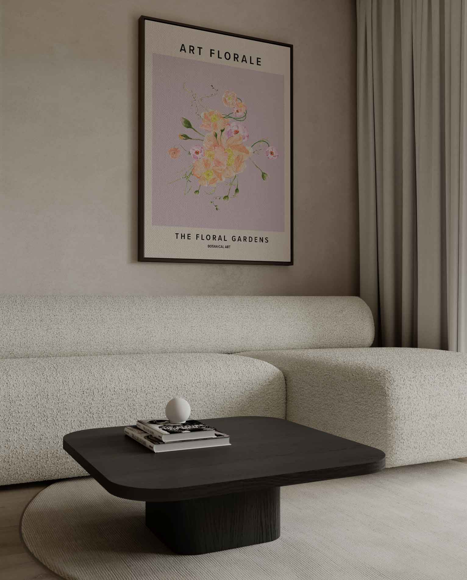Bloemenpracht in Pastel Kunstwerk-canvas-dibond-plexiglas-wanddecoratie-WallArtistic