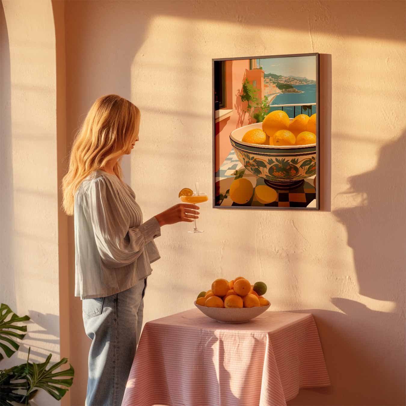 Zonnige Citroenuitzicht Poster