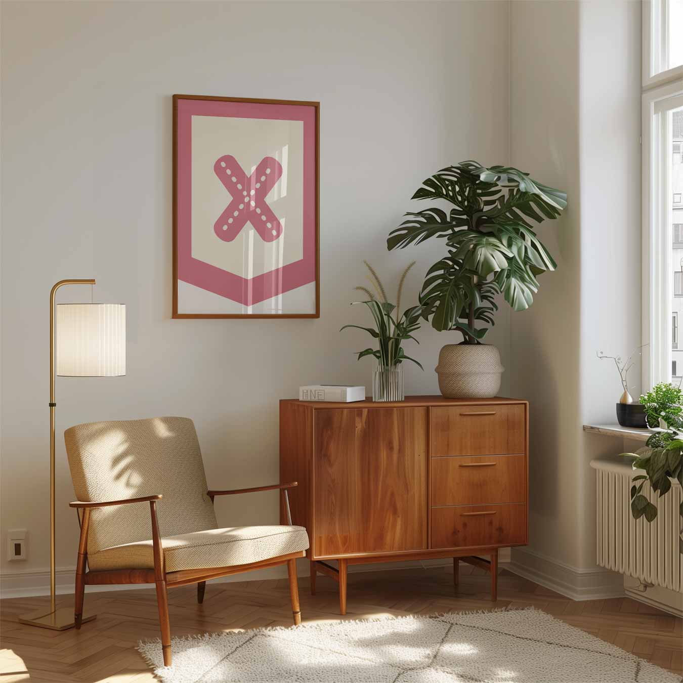 Stijlvolle Roze Abstracte Poster