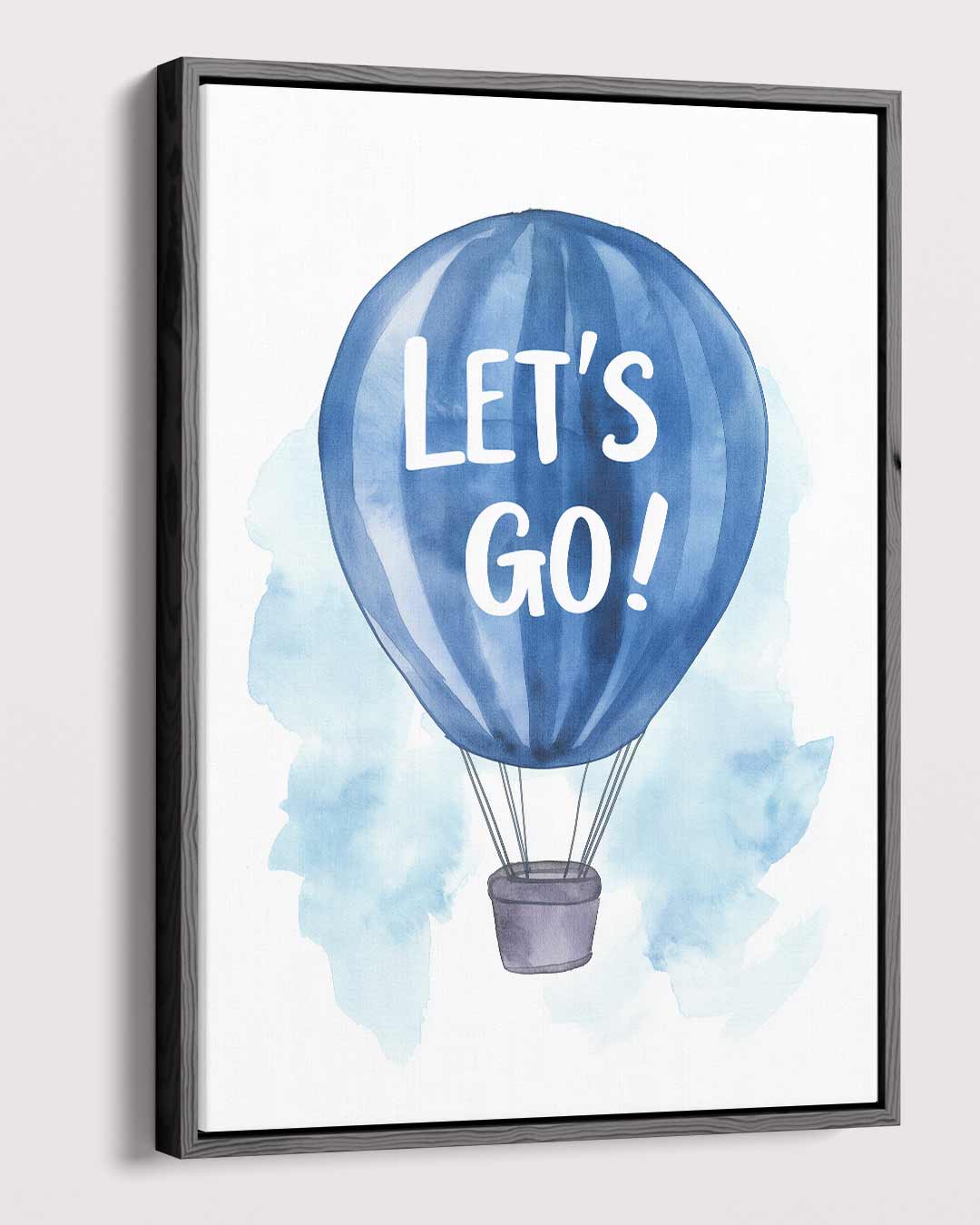 Inspirerende Blauwe Luchtballon Kunstwerk-canvas-dibond-plexiglas-wanddecoratie-WallArtistic
