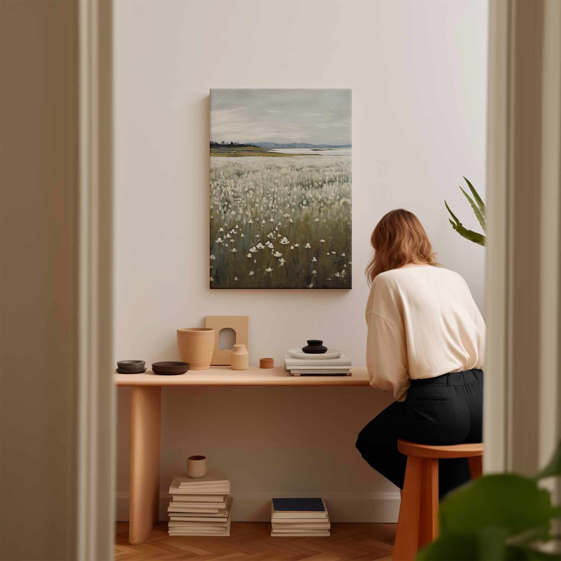 Bloemenzee bij de Zee Kunstwerk-canvas-dibond-plexiglas-wanddecoratie-WallArtistic