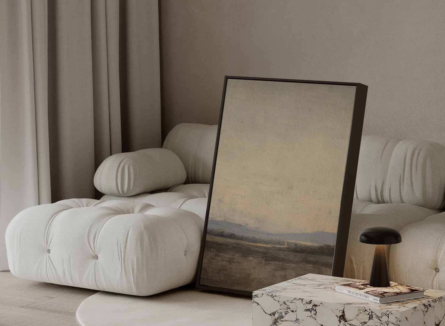 Rustgevende Landschap Kunstwerk-canvas-dibond-plexiglas-wanddecoratie-WallArtistic