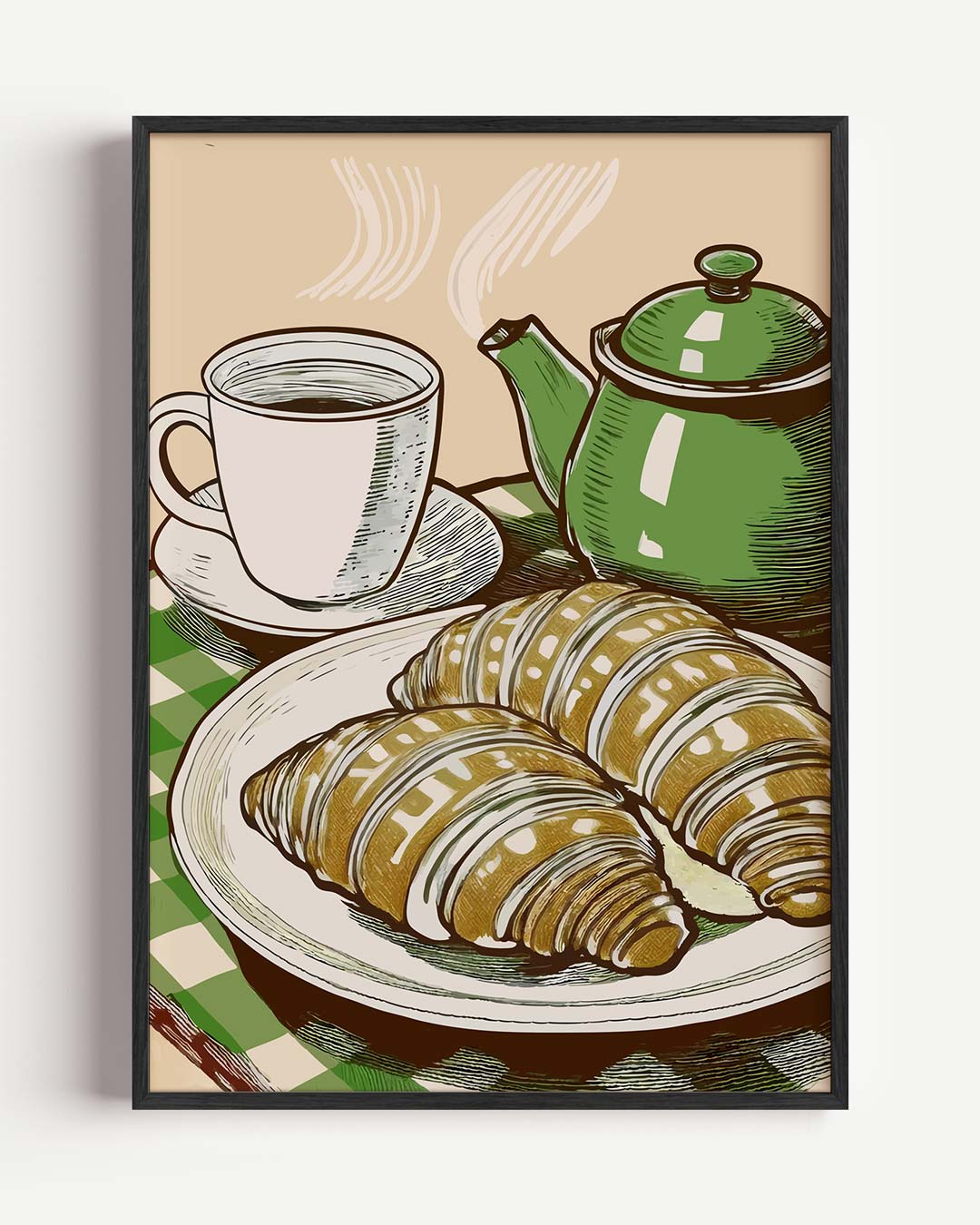 Franse Ontbijtsfeer Poster-WallArtistic