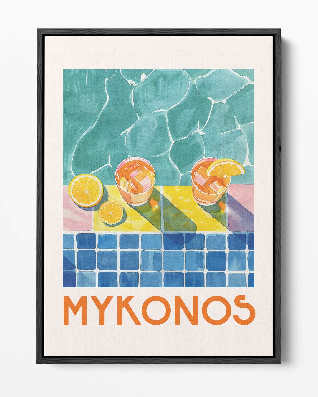 Zomerse Mykonos Kunstwerk-canvas-dibond-plexiglas-wanddecoratie-WallArtistic