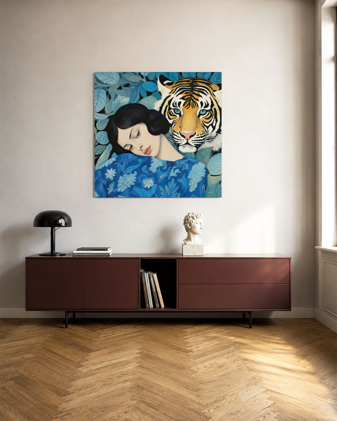Dromerige tijger Kunstwerk