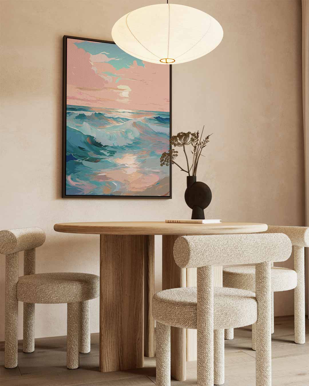Zomers Golvenspel bij Zonsondergang Kunstwerk-canvas-dibond-plexiglas-wanddecoratie-WallArtistic