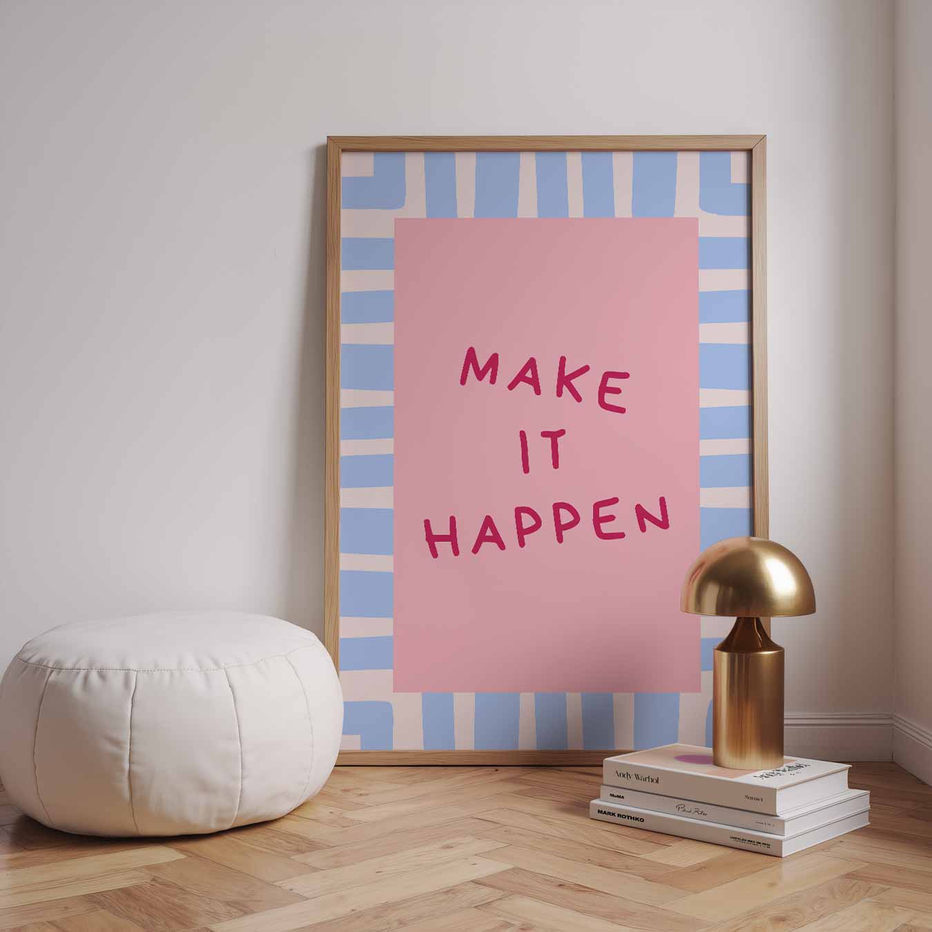 Inspirerende Motivatieposter "Make It Happen Poster-WallArtistic