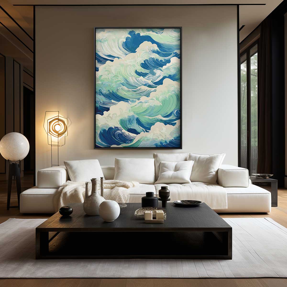 Golvende Harmonie Kunstwerk-canvas-dibond-plexiglas-wanddecoratie-WallArtistic