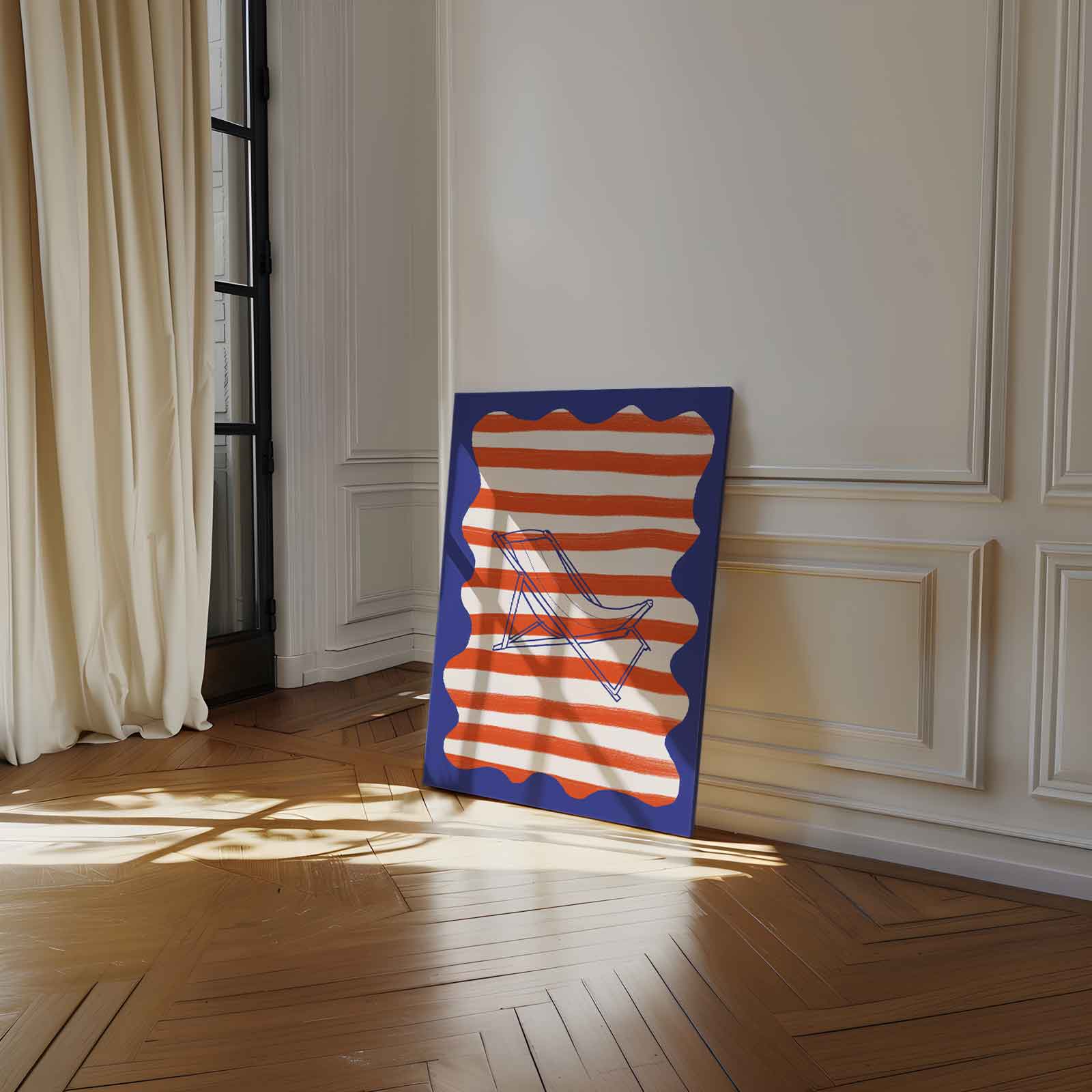 Strandstoel Droom Kunstwerk-canvas-dibond-plexiglas-wanddecoratie-WallArtistic