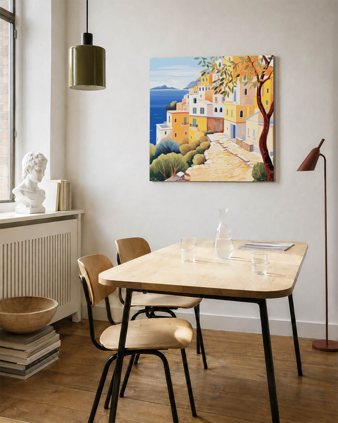 Zonnige kusthuizen Kunstwerk