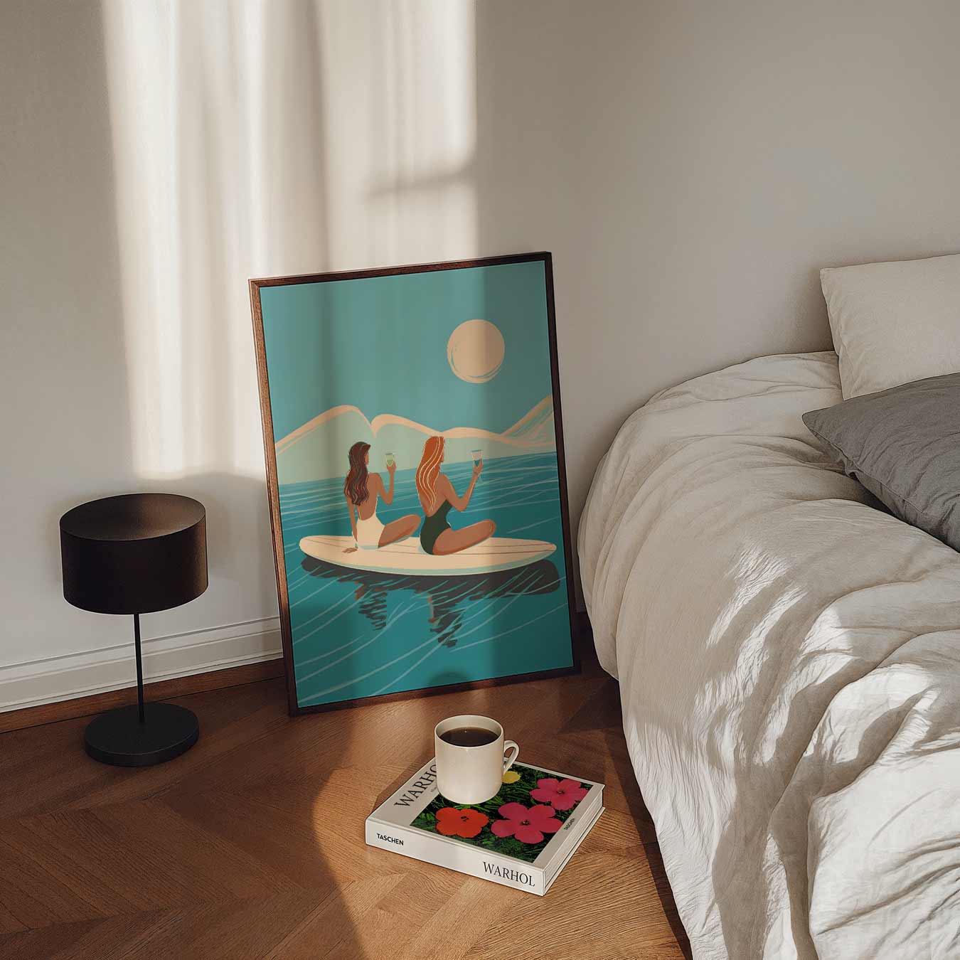 Zonsondergang op het Water Poster