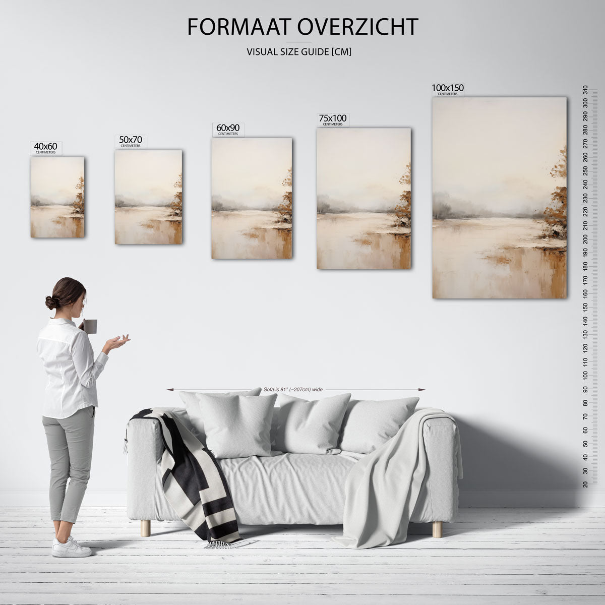 Rustige natuurlandschap Kunstwerk