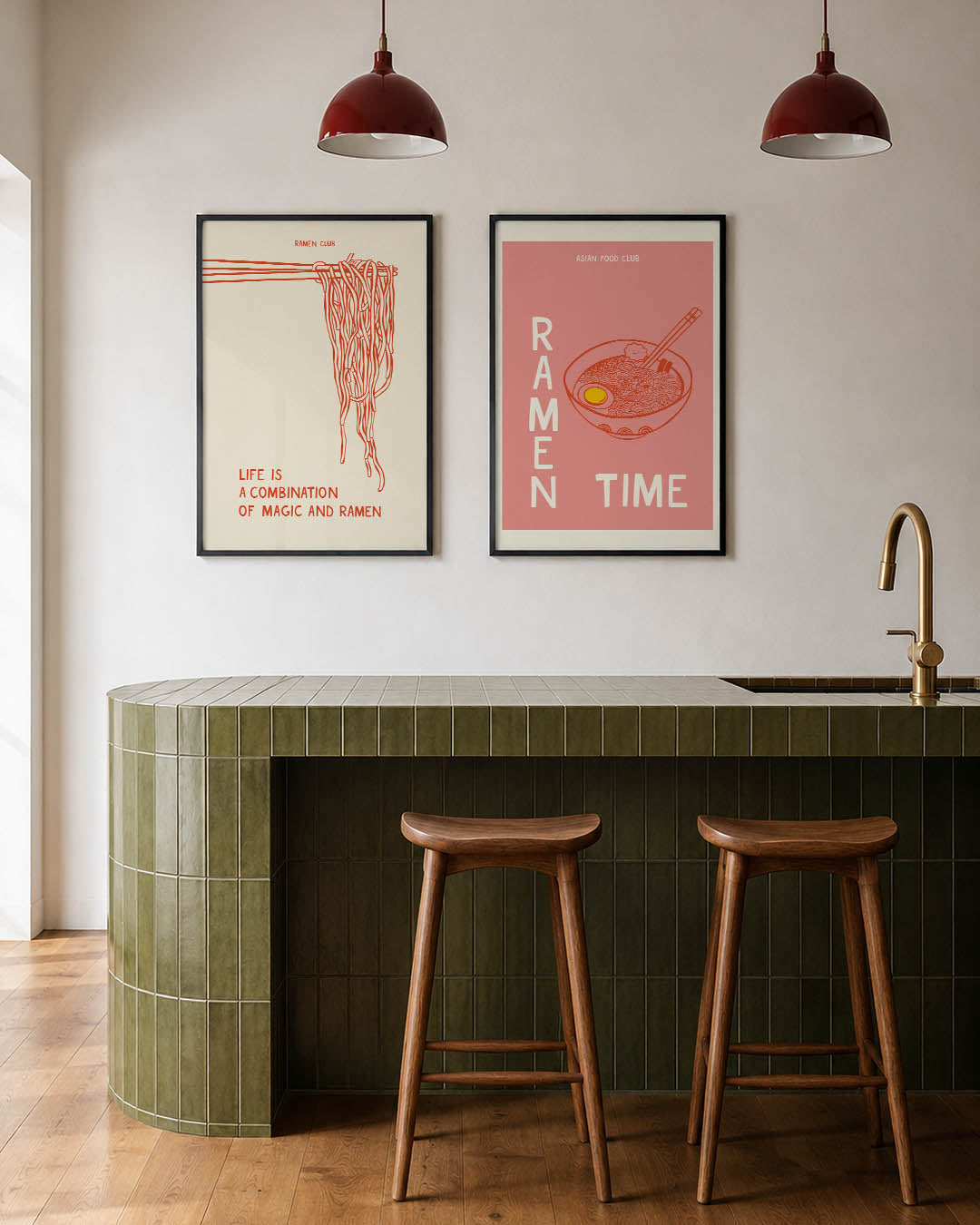 Lijnen en noodles Posterset