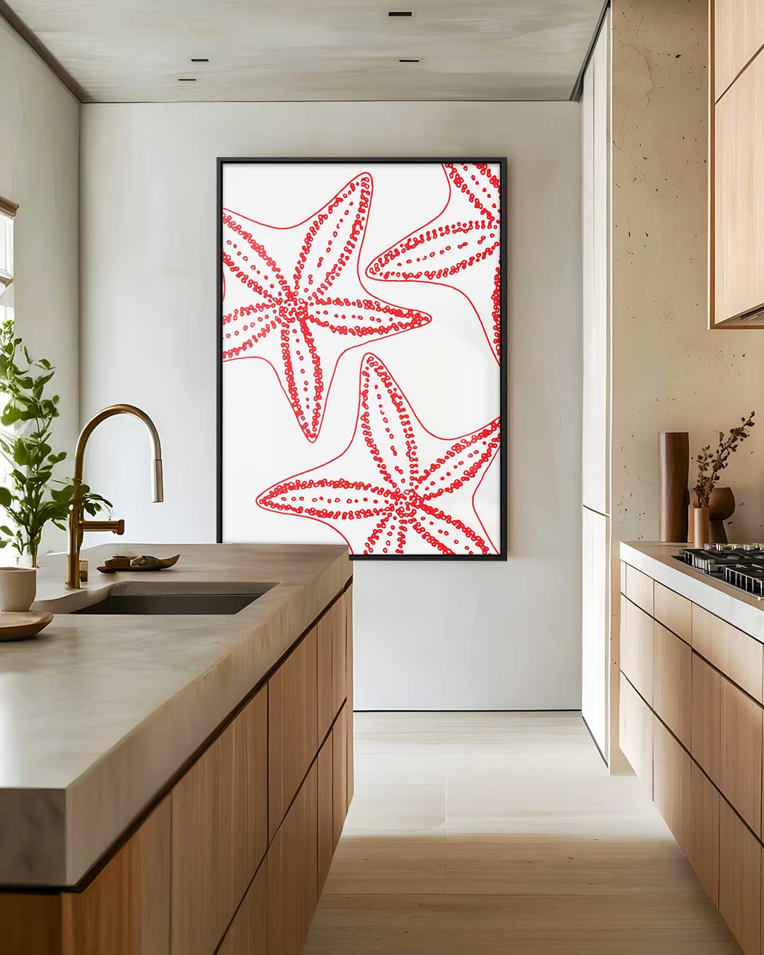 Sterren van de Zee Kunstwerk-canvas-dibond-plexiglas-wanddecoratie-WallArtistic
