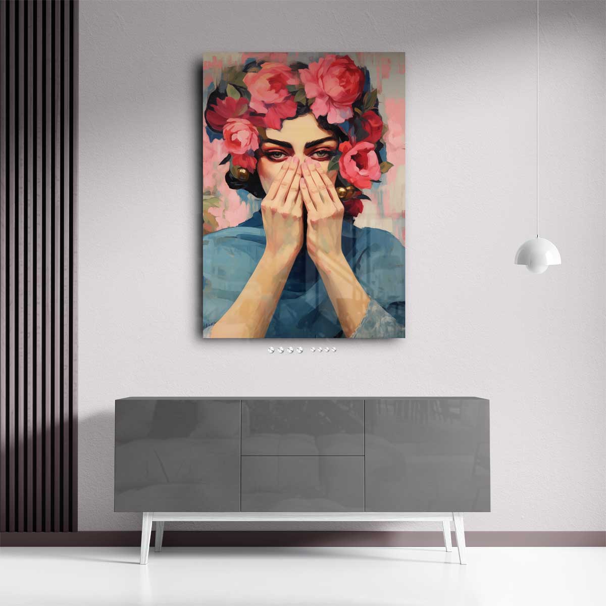 Bloemige Mystiek Kunstwerk-canvas-dibond-plexiglas-wanddecoratie-WallArtistic
