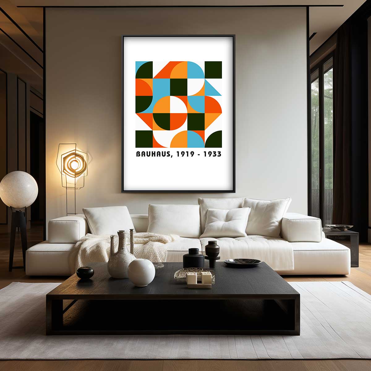 Bauhaus Geometrisch Kunstwerk Kunstwerk-canvas-dibond-plexiglas-wanddecoratie-WallArtistic