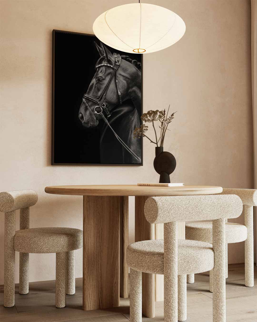 Elegante Paardenportret Fotografie Kunstwerk-canvas-dibond-plexiglas-wanddecoratie-WallArtistic