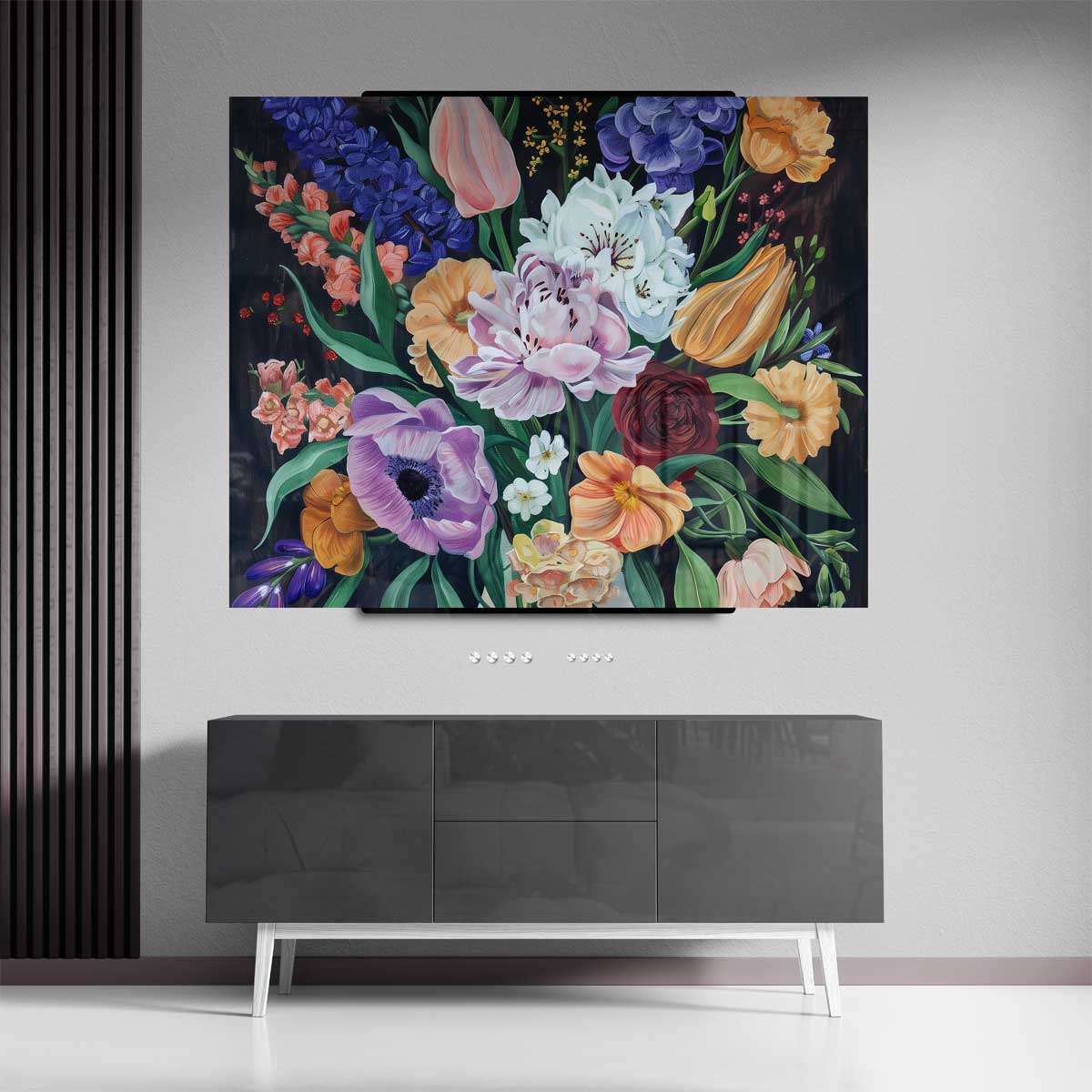 Bloemenpracht op Canvas Kunstwerk-canvas-dibond-plexiglas-wanddecoratie-WallArtistic