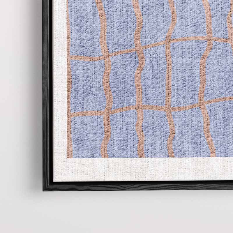Speels Blauwe Abstractie Kunstwerk-canvas-dibond-plexiglas-wanddecoratie-WallArtistic