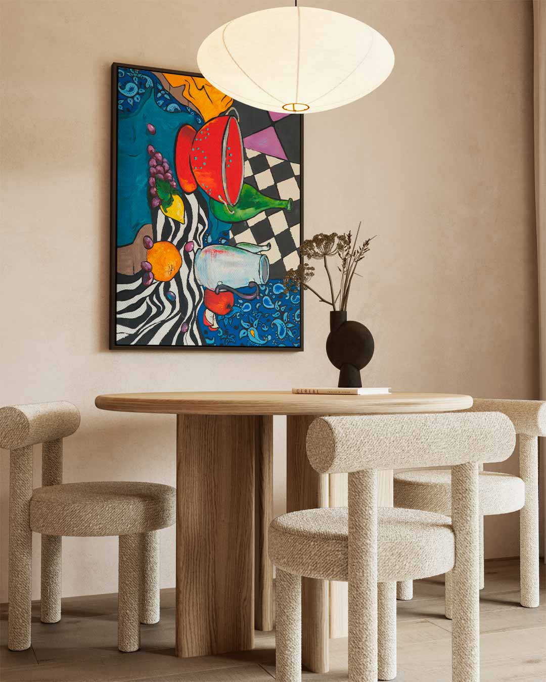 Kleurrijke Chaos Stilleven Kunstwerk-canvas-dibond-plexiglas-wanddecoratie-WallArtistic