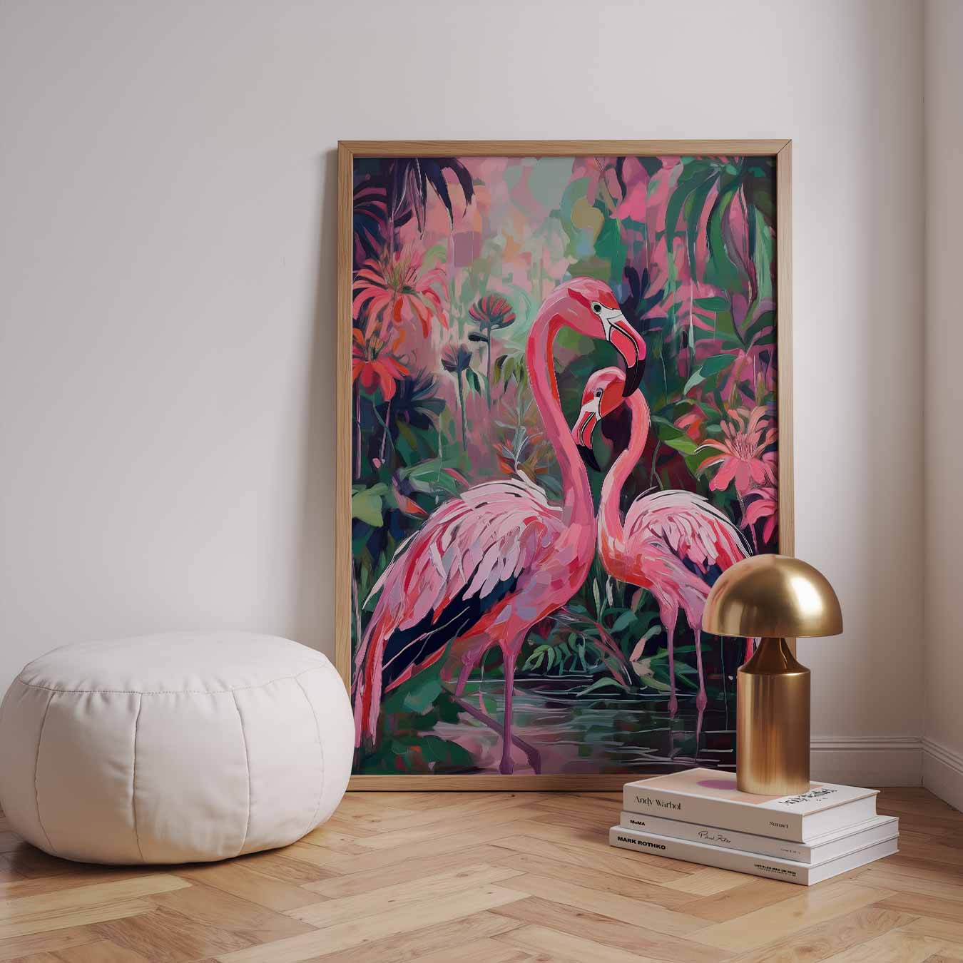 Flamingo Liefde in de Jungle Poster
