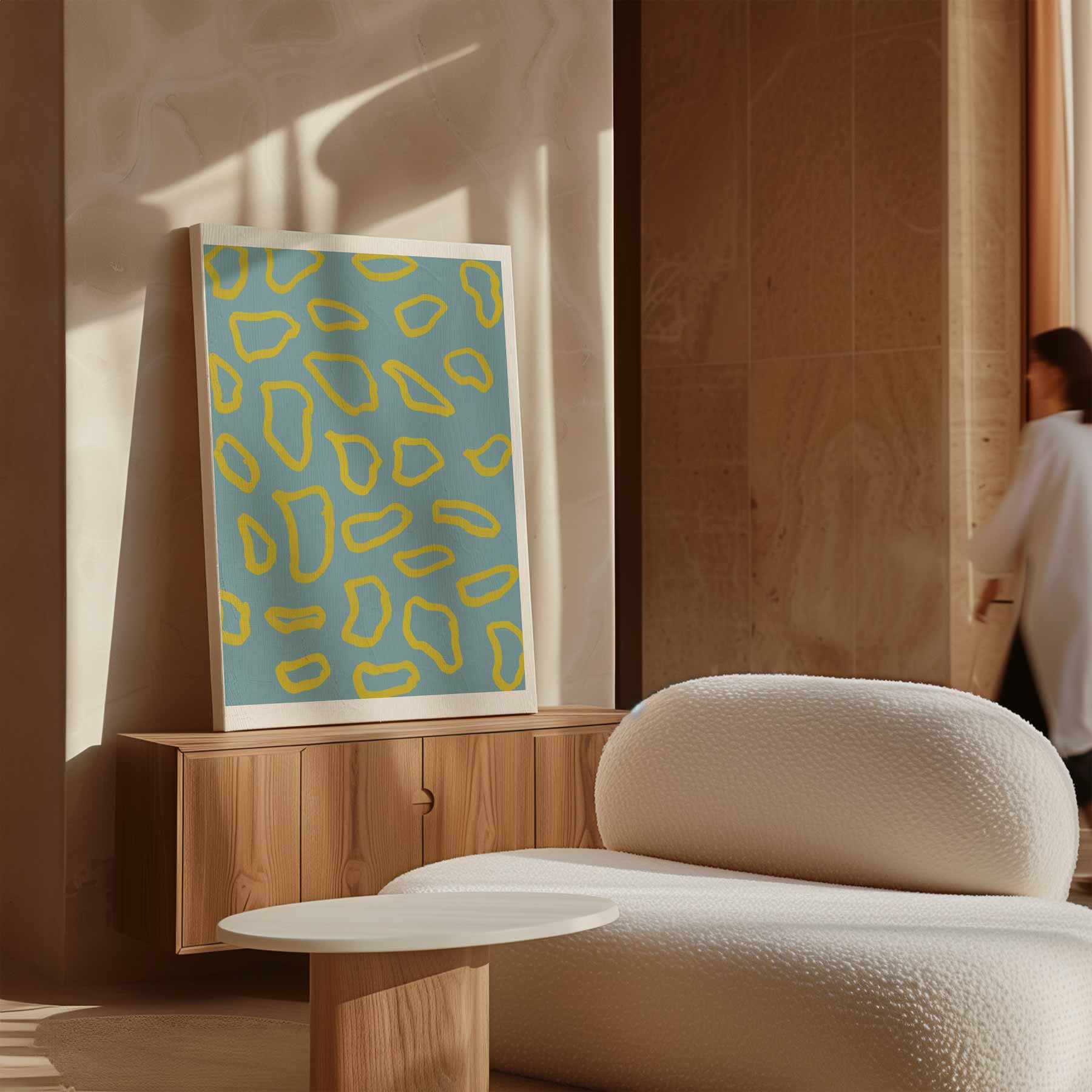 Speelse Geometrie Canvas Kunstwerk-canvas-dibond-plexiglas-wanddecoratie-WallArtistic
