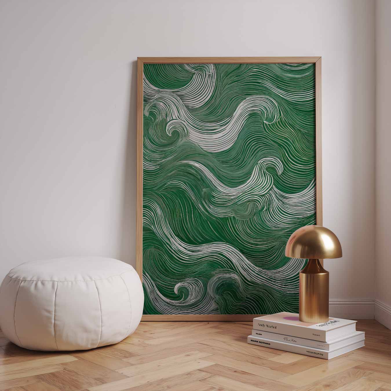 Golvende Groene Patronen Poster