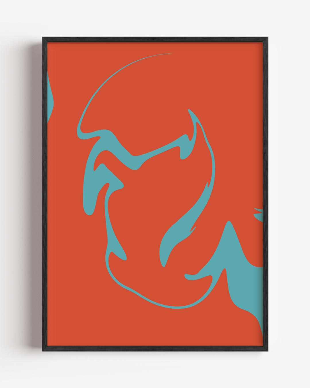 Abstracte Vuurvogel Kunstposter-WallArtistic