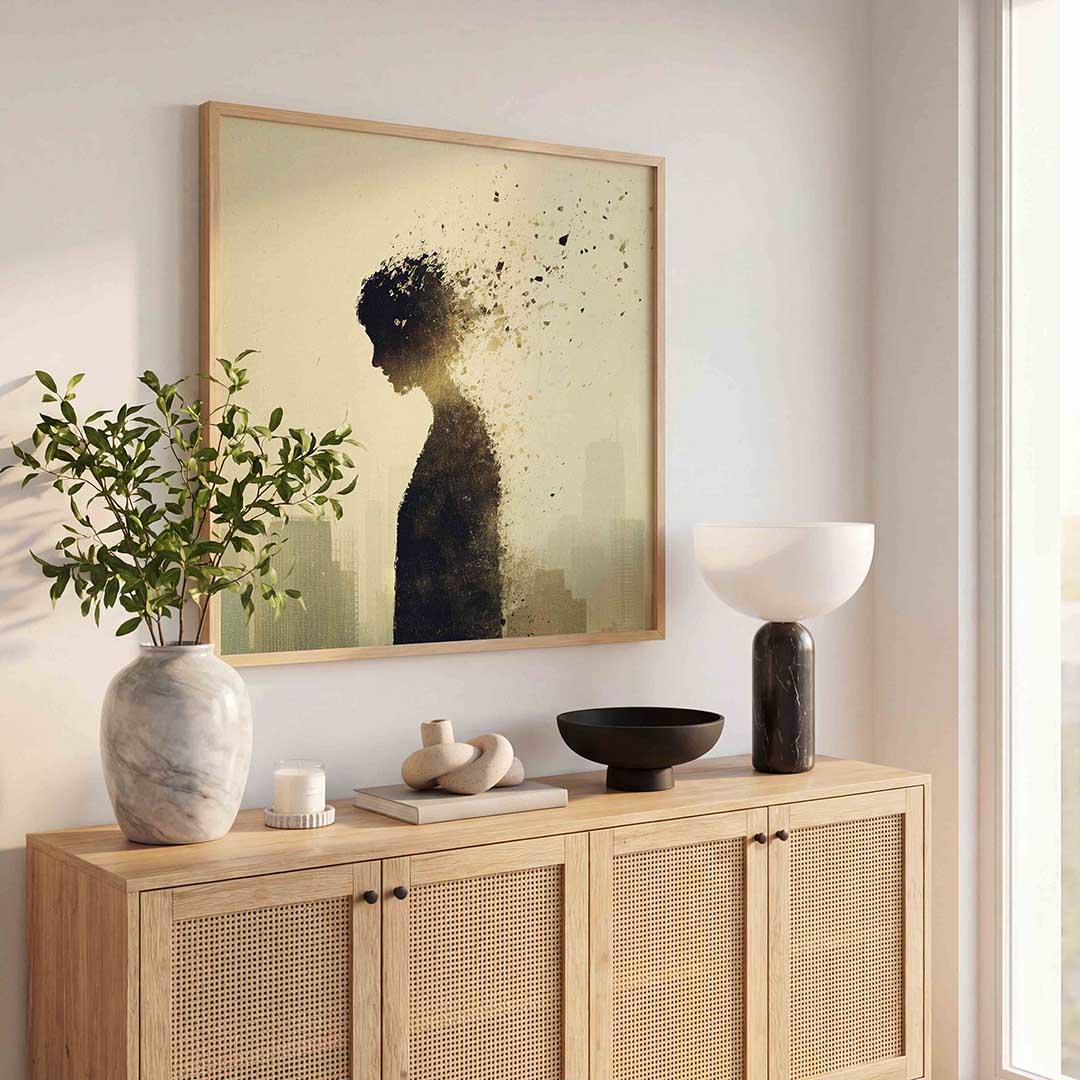 Vervagende silhouet Poster