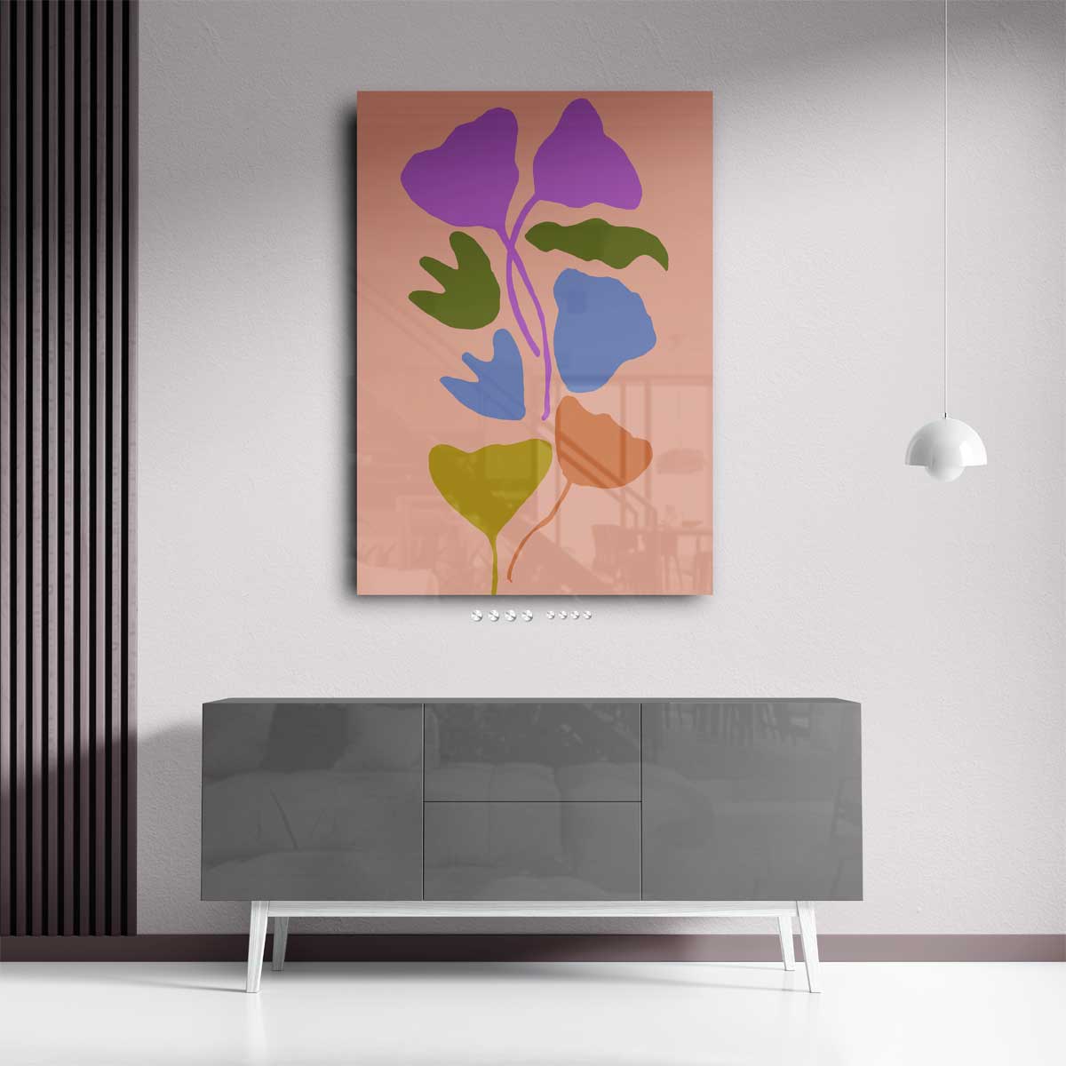 Kleurrijke Bloempatronen Kunstwerk-canvas-dibond-plexiglas-wanddecoratie-WallArtistic
