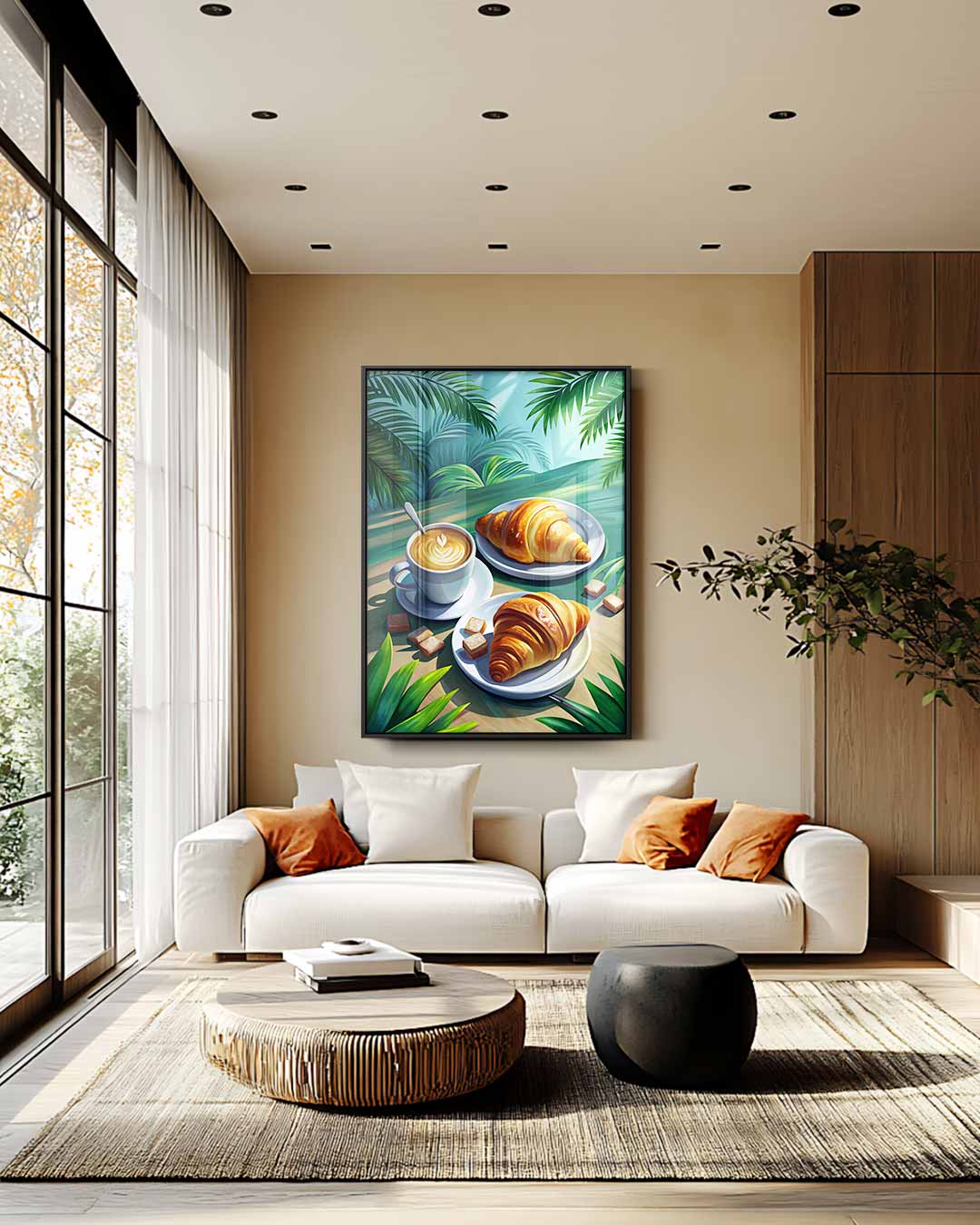 Tropische Ontbijtsfeer Kunstwerk-canvas-dibond-plexiglas-wanddecoratie-WallArtistic