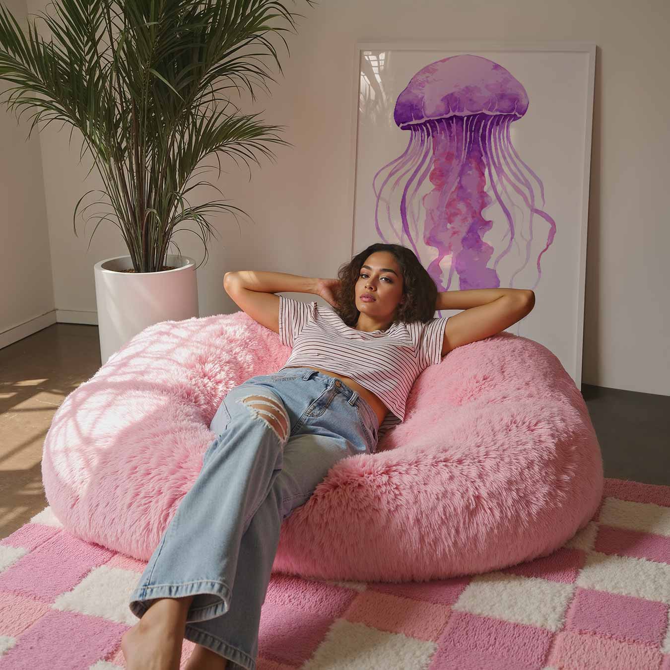 Paarse Kunstzinnige Kwallenposter-WallArtistic