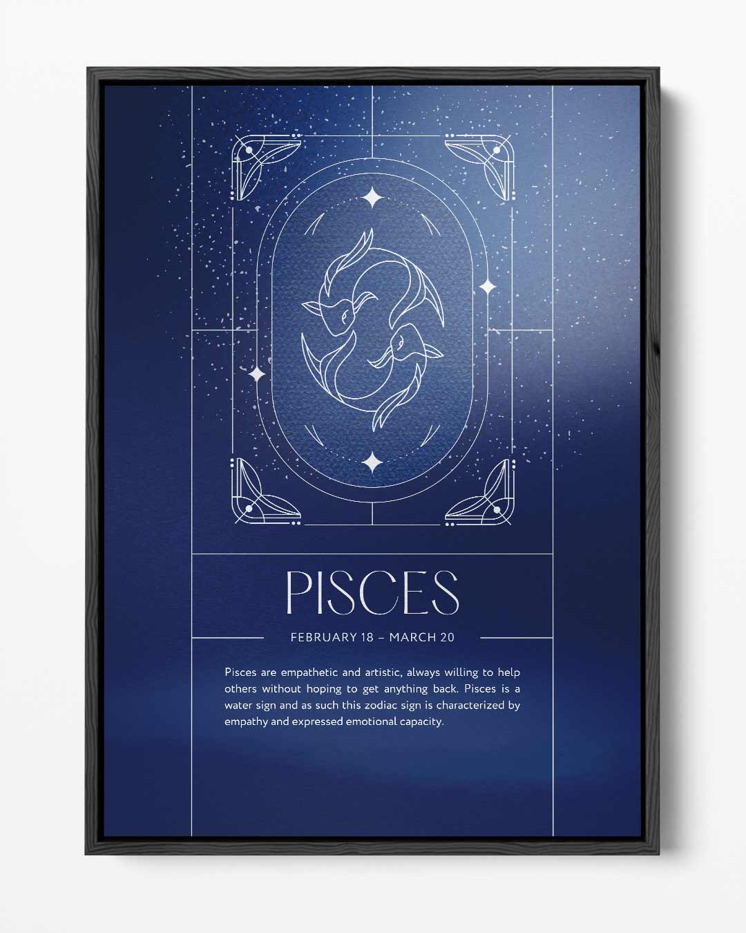 Sterrenbeeld Poster Vissen Kunstwerk-canvas-dibond-plexiglas-wanddecoratie-WallArtistic