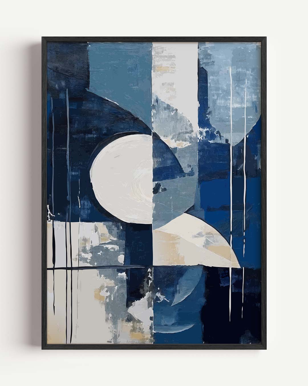 Moderne Abstracte Blauwe Kunstposter