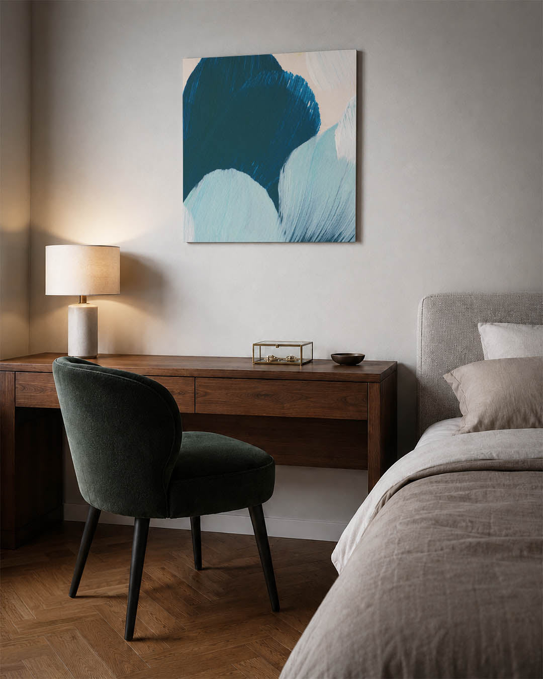 Vloeiende kleurencompositie Kunstwerk
