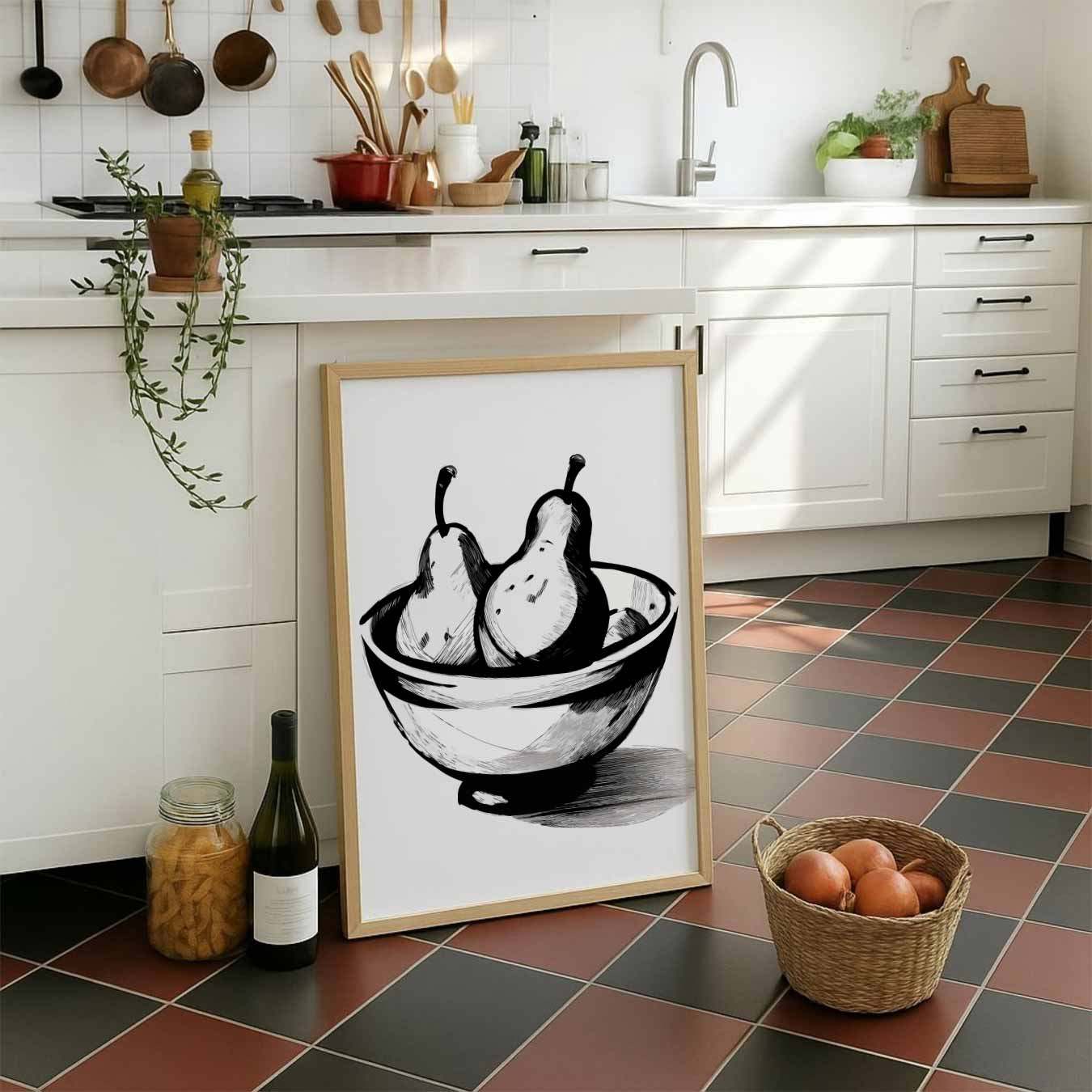 Stijlvolle Perentekening Poster