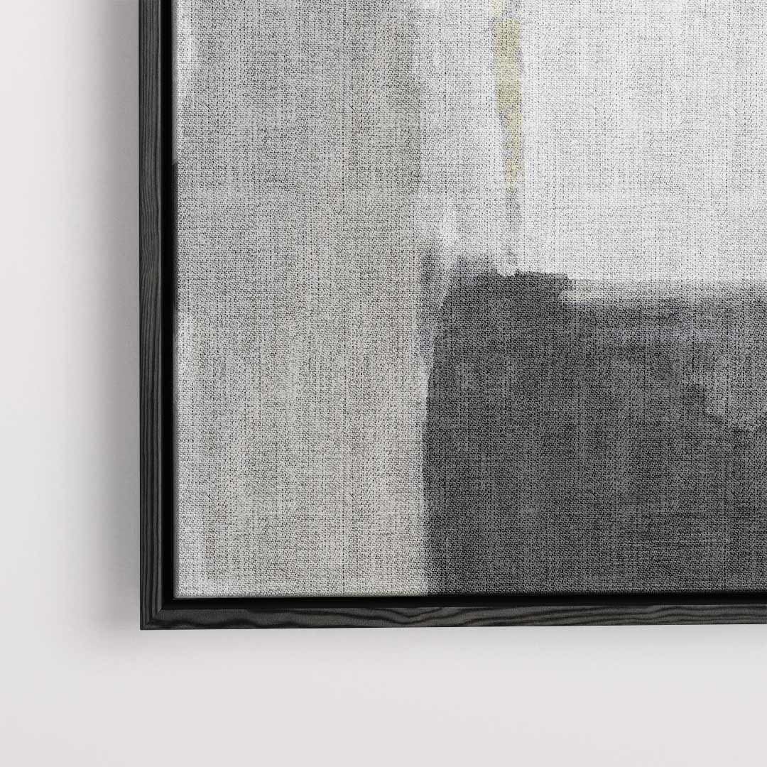 Moderne Grijstinten Abstractie Kunstwerk-canvas-dibond-plexiglas-wanddecoratie-WallArtistic