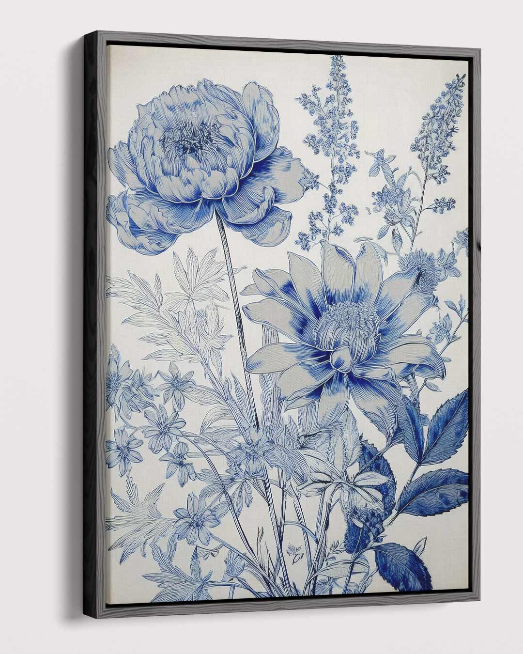 Bloeiende Blauwdruk Kunstwerk-canvas-dibond-plexiglas-wanddecoratie-WallArtistic