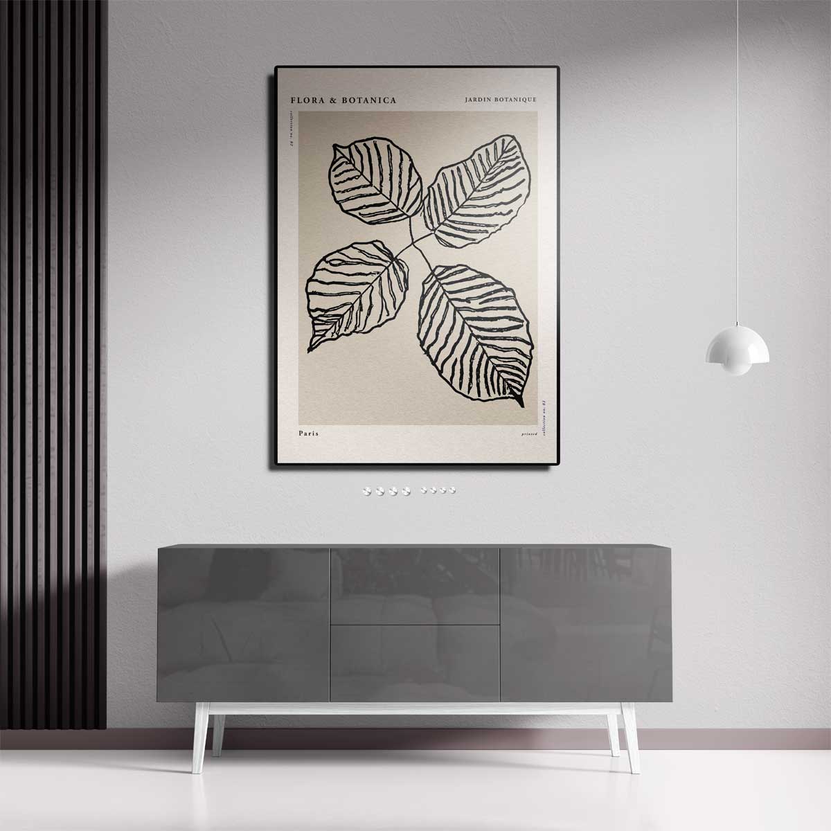 Botanische Bladprint Kunstwerk-canvas-dibond-plexiglas-wanddecoratie-WallArtistic