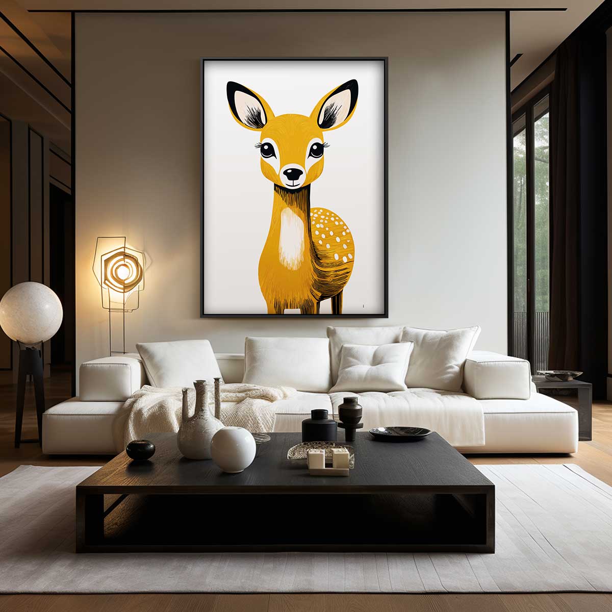 Lief Hert Portret Kunstwerk-canvas-dibond-plexiglas-wanddecoratie-WallArtistic