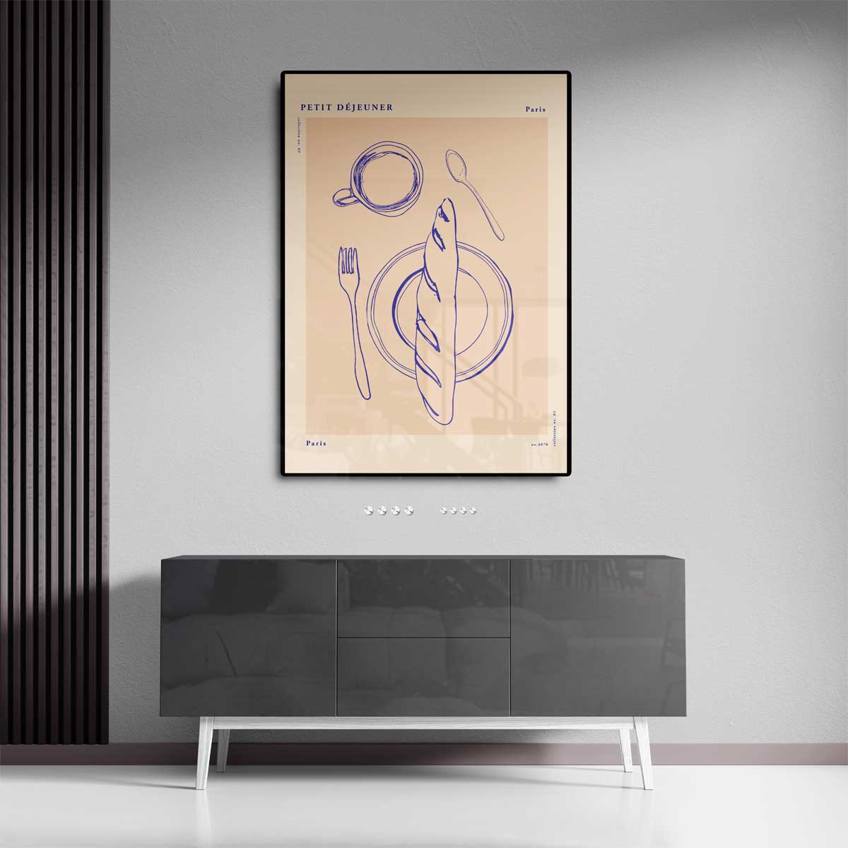 Franse Ontbijtschets Kunstwerk-canvas-dibond-plexiglas-wanddecoratie-WallArtistic